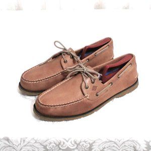 FINAL SALE ! Sperry Top Sider Brown Leather Two Eye Boat Deck Oxford Men's 13 M